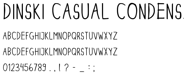 DINSKI CASUAL CONDENSED font